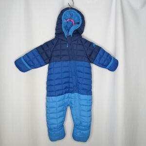 Snozu Sherpa Fleece Lined Snowsuit Baby Boys Full Zip Hood Quilted Infant 3-6M